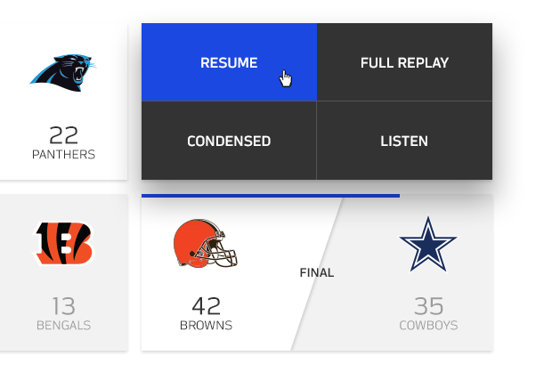 NFL replays, condensed games and coaches film on demand